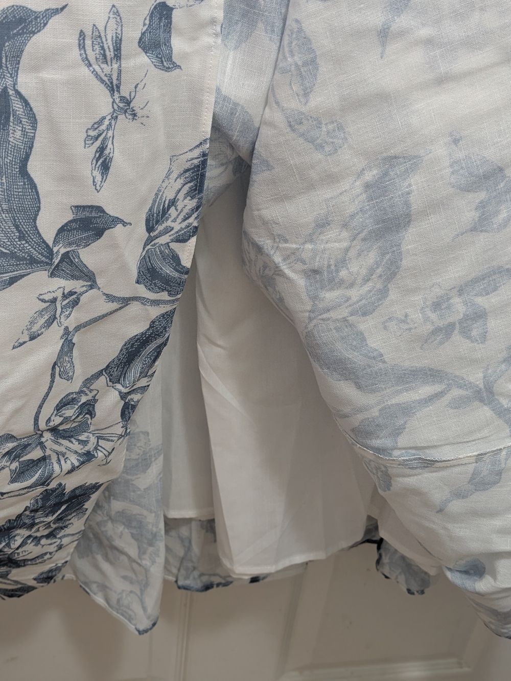 Tuckernuck White Maxi Dress with Blue Floral Print - Picture 4 of 8